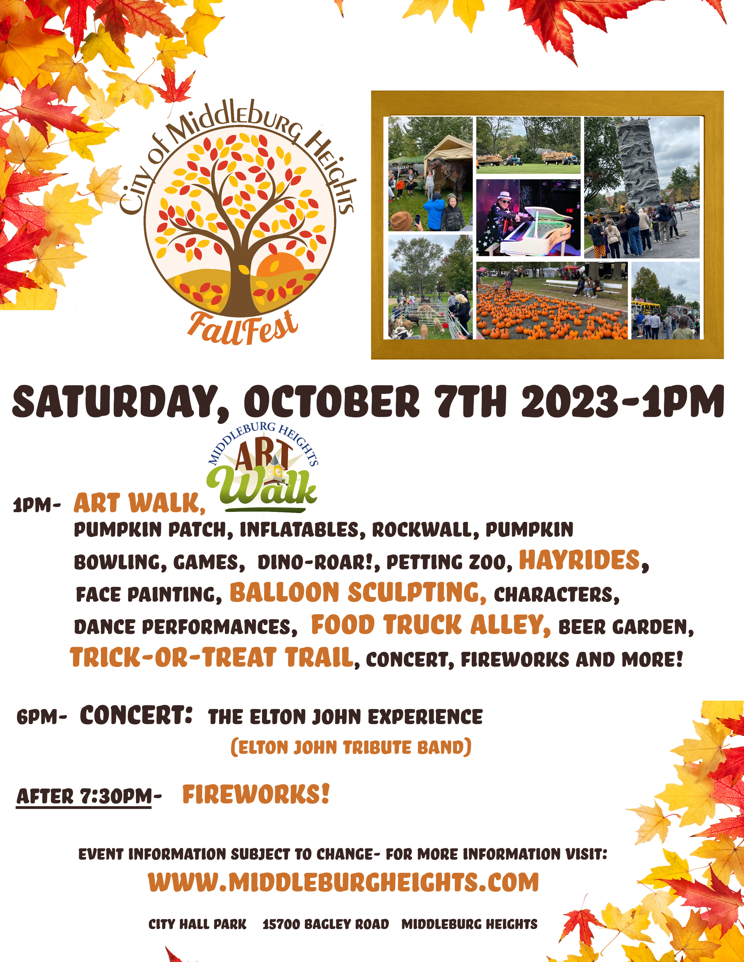 Middleburg Heights Chamber of Commerce October 7th 2023 Fall Fest